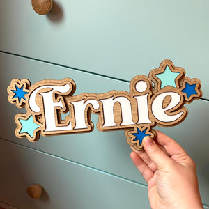 Personalised Star Bedroom Door Sign