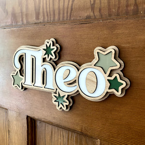 Personalised Star Bedroom Door Sign