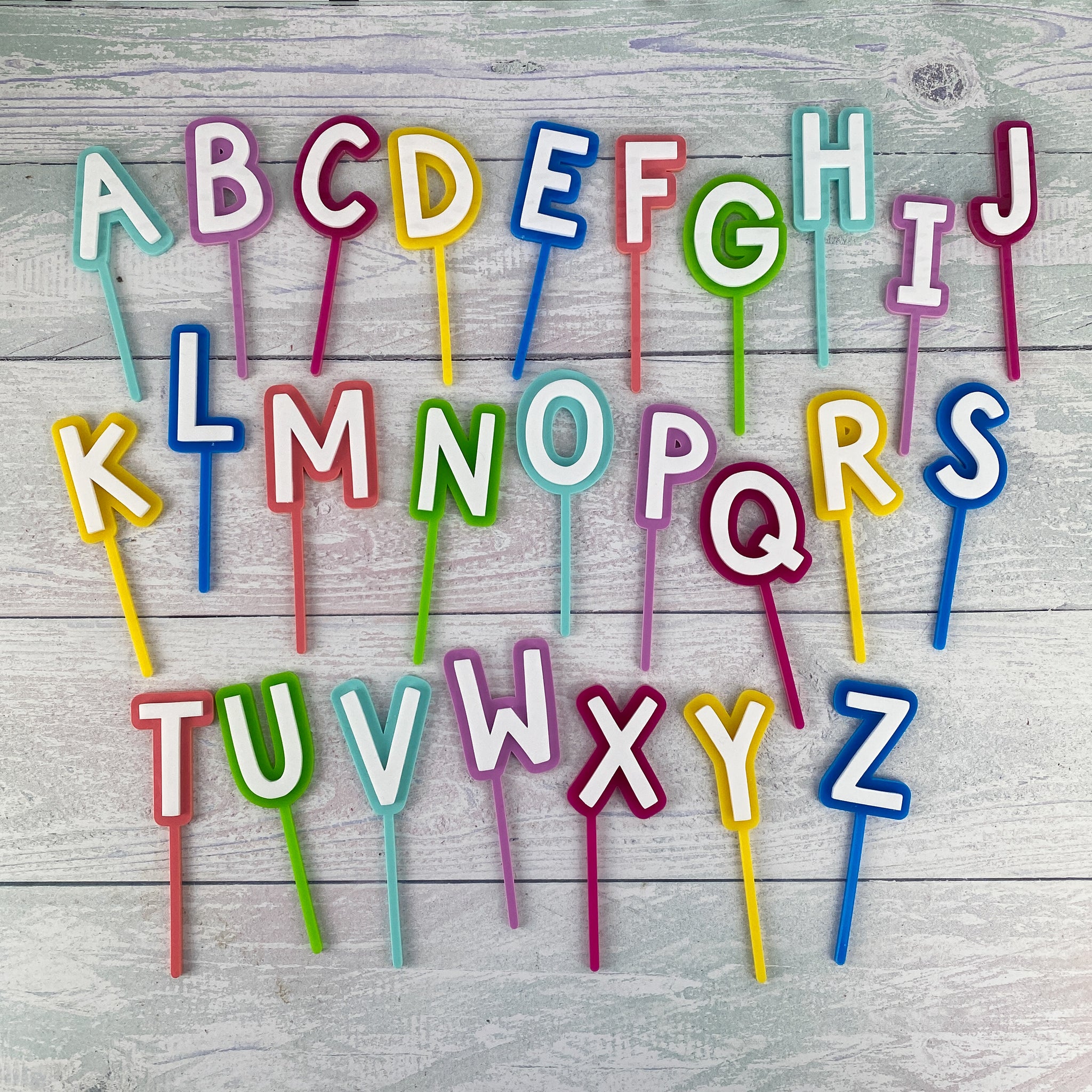 Personalised Individual Letters Cake Topper 